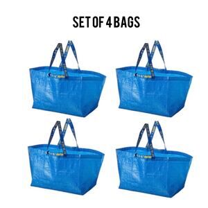IKEA Blue large bags set of 4 NWT Ikea Frakta Shopping Bag  Home organiz…